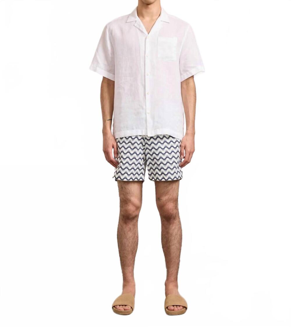 NEW FRESCOBAL CARIOCA raio do sol porto classic swim short in charcoal blue/ivor